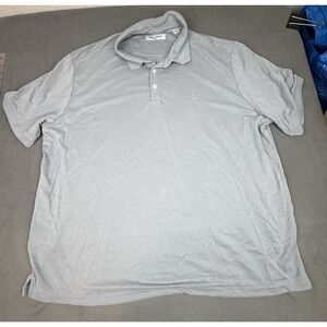 Tommy Bahama Island Zone Polo Shirt Mens 3XL Gray Lightweight Stretch Preppy
